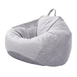 Max Extra Large Velvet Bean Bag Cover Sofa Slipcover 100x120cm Light Gray - Aladdin Shoppers