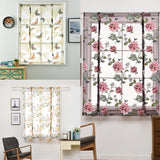 Max Peony Flower Purple Roman Curtain Kitchen Window Blinds Curtains 100 x120cm - Aladdin Shoppers