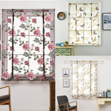 Max Peony Flower Purple Roman Curtain Kitchen Window Blinds Curtains 100 x120cm - Aladdin Shoppers