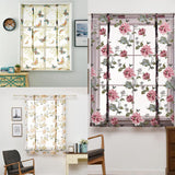 Max Peony Flower Purple Roman Curtain Kitchen Window Blinds Curtains 120 x120cm - Aladdin Shoppers