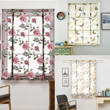 Max Peony Flower Purple Roman Curtain Kitchen Window Blinds Curtains 120 x120cm - Aladdin Shoppers