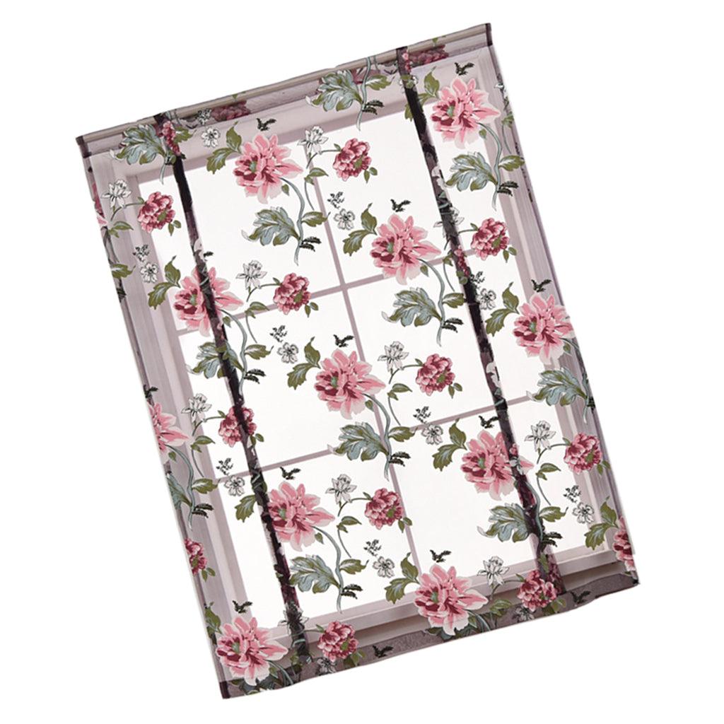 Max Peony Flower Purple Roman Curtain Kitchen Window Blinds Curtains  117 x160cm