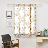 Max Peony Flower Roman Curtain Kitchen Window Blinds Curtains Yellow 120 x120cm - Aladdin Shoppers
