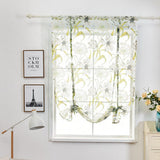 Max Embroidered Lace Window Voile Sheer Curtain Valance Tiers White 100X140CM - Aladdin Shoppers