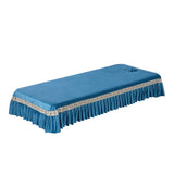 Max Reusable SPA Massage Bed Sheet Cover with Face Breath Hole Light Blue