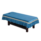 Max Reusable SPA Massage Bed Sheet Cover with Face Breath Hole Light Blue