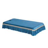 Max Reusable SPA Massage Bed Sheet Cover with Face Breath Hole Light Blue