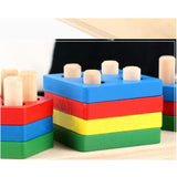 Maxbell  Wooden Geometric Sorting Board Kids Educational Toys Building Blocks Style_1