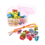 Max Toddler Kids Montessori Lacing Beads Toy Fine Motor Skills Animal and Fruite