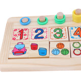 Max Kids Educational Toys Color Number Counting Stacker Montessori Board Style 2