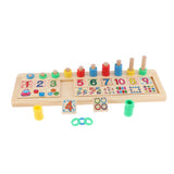 Max Kids Educational Toys Color Number Counting Stacker Montessori Board Style 2