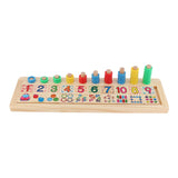 Max Kids Educational Toys Color Number Counting Stacker Montessori Board Style 2