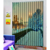 Max Snow City Print Window Curtain Living Room Bedroom Kids Room Decor 140x100
