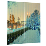 Max Snow City Print Window Curtain Living Room Bedroom Kids Room Decor 140x100