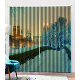 Max Snow City Print Window Curtain Living Room Bedroom Kids Room Decor 140x100
