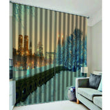 Max Snow City Print Window Curtain Living Room Bedroom Kids Room Decor 150x166