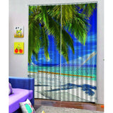 Max Printed Window Curtains Bath Drapes Beach 140x100cm