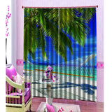 Max Printed Window Curtains Bath Drapes Beach 170x200cm