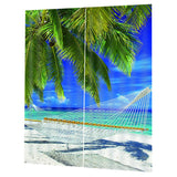 Max Printed Window Curtains Bath Drapes Beach 170x200cm