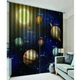 Max 3D Planet Printing Window Curtains for Living Room Bedroom Decor 150 x 166cm