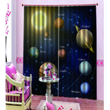 Max 3D Planet Printing Window Curtains for Living Room Bedroom Decor 170 x 200cm