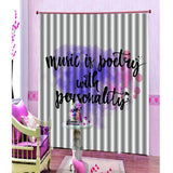Max Purple Hand-Painted Curtain Printing Blackout Curtains for Bedroom 140x100cm