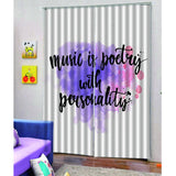 Max Purple Hand-Painted Curtain Printing Blackout Curtains for Bedroom 140x100cm