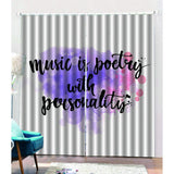 Max Purple Hand-Painted Curtain Printing Blackout Curtains for Bedroom 140x100cm