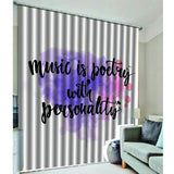 Max Purple Hand-Painted Curtain Printing Blackout Curtains for Bedroom 140x100cm