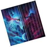 Max Wolf Printed 3D Blackout Curtains Thermal Insulated  -2 Panel Set 140x100cm