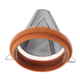 Max Stainless Steel Pour Over Coffee Dripper Slow Drip Coffee Filter Cup Orange