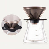 Max Stainless Steel Pour Over Coffee Dripper Slow Drip Coffee Filter Cup Orange
