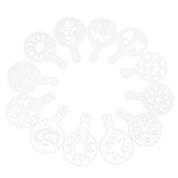 Max 12pcs Coffee Barista Stencils Template Strew Flowers Duster Spray Symbol