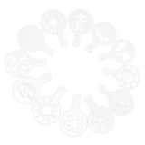 Max 12pcs Coffee Barista Stencils Template Strew Flowers Duster Spray Symbol