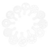 Max 12pcs Coffee Barista Stencils Template Strew Flowers Duster Spray Symbol