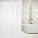 Max Multi-function Waterproof Bathroom Curtains with Hooks White_M