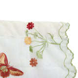 Max Roman Curtain Butterfly Tie Up Yarn Embroidered Sheer 200x80cm Beige
