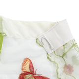 Max Roman Curtain Butterfly Tie Up Yarn Embroidered Sheer 200x80cm Beige