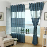 Max 1Pc Voile Curtain Single Panel Sheer Voile Curtain Panel Blue Punch