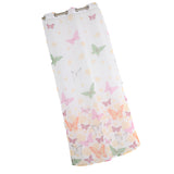 Max Butterfly Printing Sheer Curtains Window Voile Panels for Bedroom 200x100cm