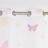 Max Butterfly Printing Sheer Curtains Window Voile Panels for Bedroom 200x100cm