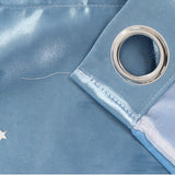 Max Starry Series Bedroom Finished Curtains Gauze Drapes Roman Shade Blue