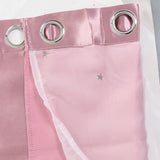 Max Starry Series Bedroom Finished Curtains Gauze Drapes Roman Shade Pink