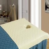 Max Pure Cotton Massage Table Face Hole Towel Beauty Bed Cover Sheet Beige