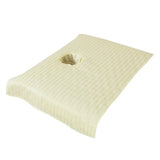 Max Pure Cotton Massage Table Face Hole Towel Beauty Bed Cover Sheet Beige