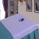 Max Pure Cotton Massage Table Face Hole Towel Beauty Bed Cover Sheet Lilac