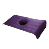 Max Soft Beauty Massage SPA Treatment Bed Cover Sheet With Breath Hole Purple