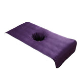 Max Soft Beauty Massage SPA Treatment Bed Cover Sheet With Breath Hole Purple