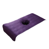 Max Soft Beauty Massage SPA Treatment Bed Cover Sheet With Breath Hole Purple