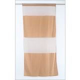 Max Sheer Curtains Rod Pocket Striped Sheer Curtain for Living Room  Dark coffee